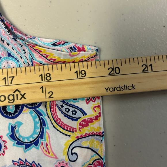 Talbots Women's Size 14P Paisley Print Non-Iron Light Soft Casual Comfort Shirt - Picture 5 of 8